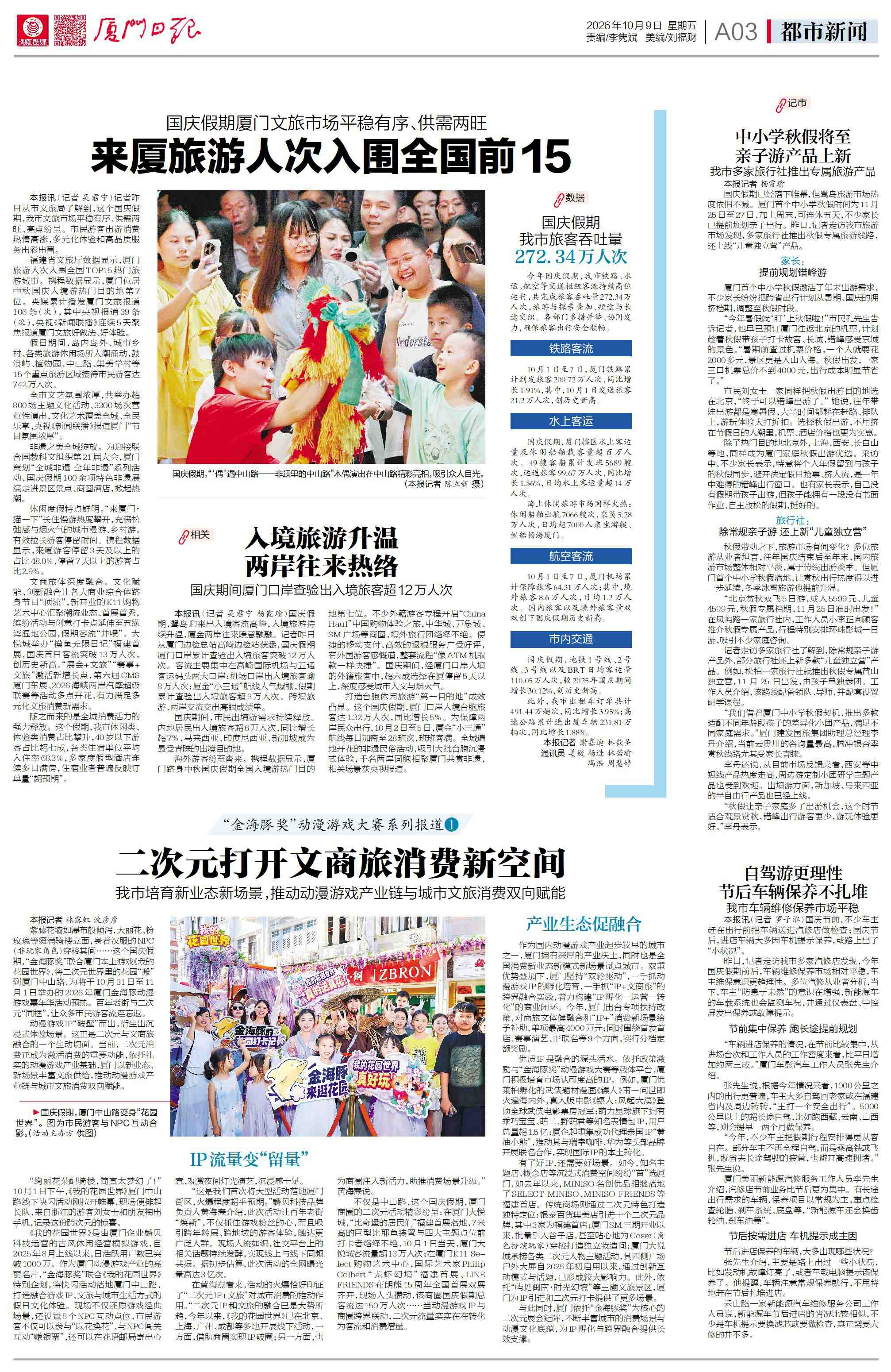 20261009《厦门日报》二次元打开文旅消费新空间.jpg